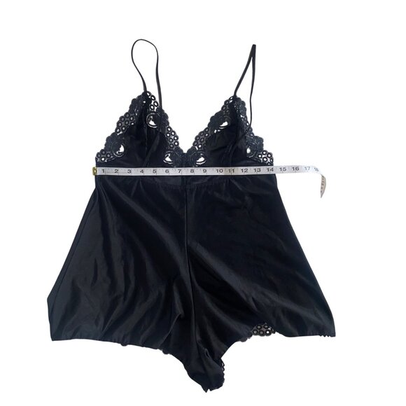 Vintage 80s Prestige Black Lace Trim Romper Lingerie  Small Women South Africa - Picture 7 of 11